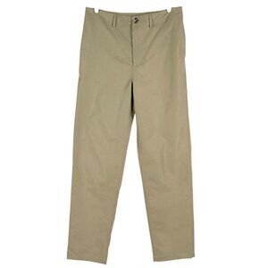 Express x Rachel Zoe Men Striped Green Stretch Pant 32x32 Flat Slim Straight Leg